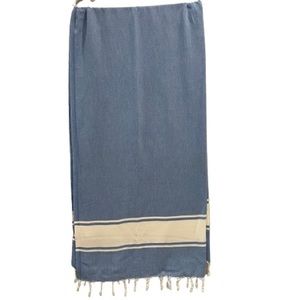 100% Turkish Cotton Table Cloth Lightweight Blanket Throw Woven Fringed